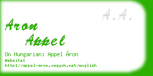 aron appel business card